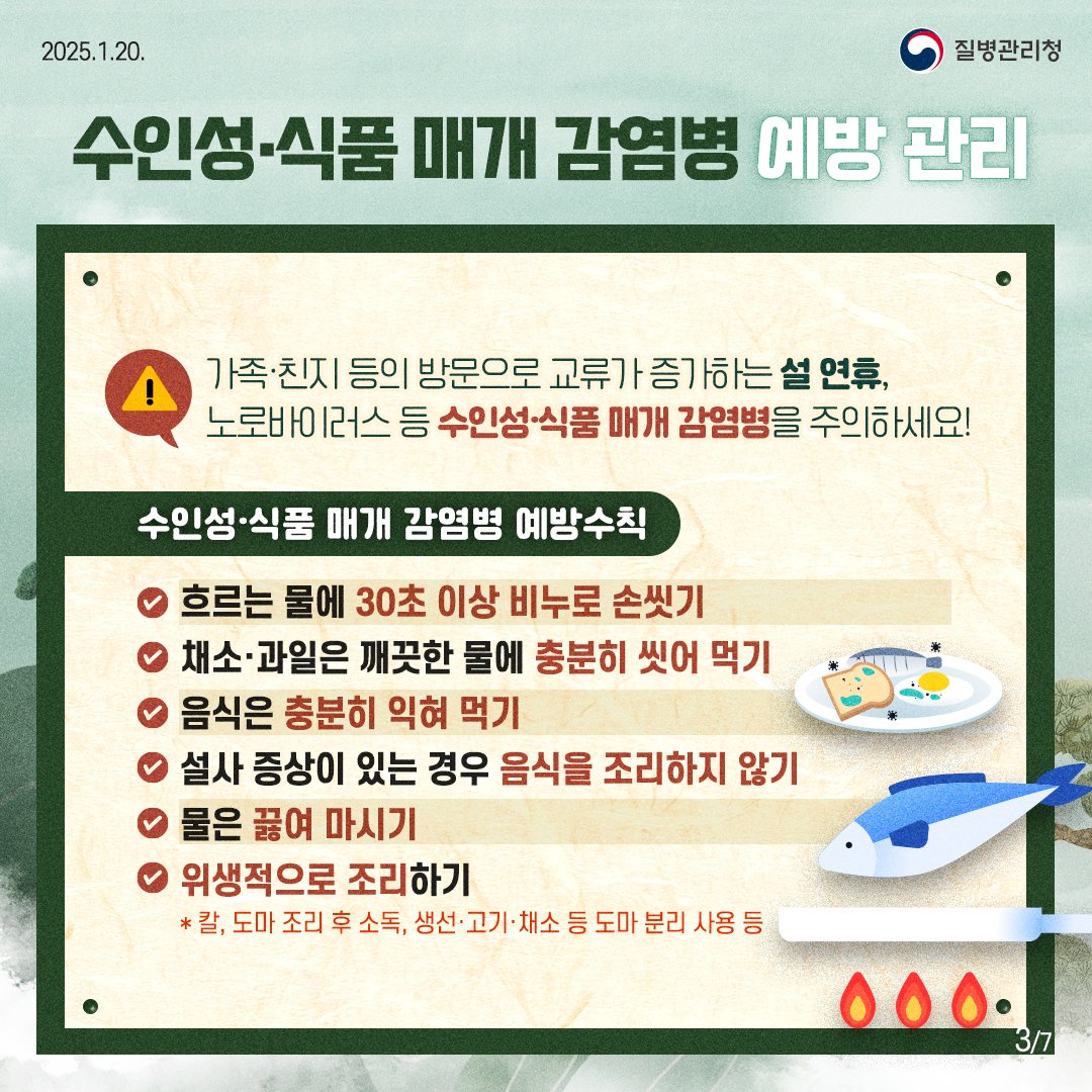 건강한 설연휴를 보내기 위한 감염병 예방수칙 3가지 안내 이미지 3