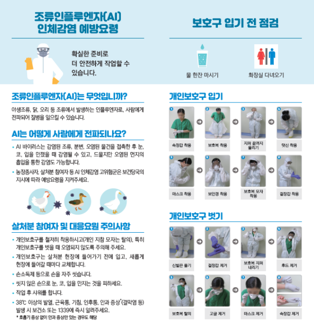 조류인플루엔자 인체감염증 예방수칙 이미지 2