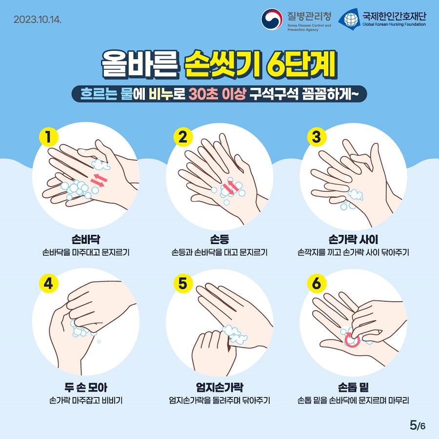 감염병 예방은 내 손으로(올바른 손씻기 방법) 이미지 5