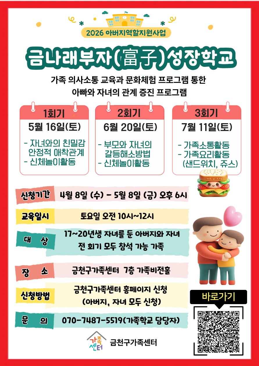 2026년 아버지 역할지원사업 금나래부자(富子) 성장학교 참여자 모집 이미지 1