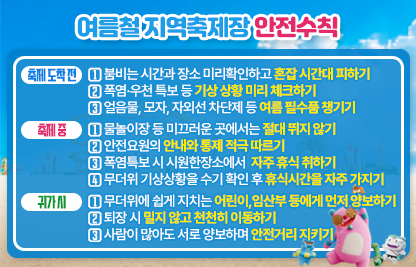 여름철 지역축제 개최에 따른 다중운집인파사고 및 온열질환 예방수칙 카드뉴스