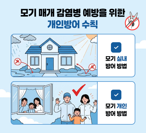 □ 모기 실내 방어 방법 □ 모기 개인 방어 수칙