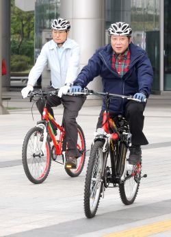 녹색교통이용주간 운영(자전거 출근) 의 사진