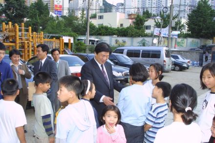 추석맞이 시설 방문 의 사진