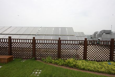 신청사 옥상 태양집열판 의 사진4