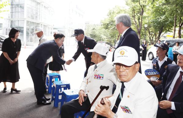 참전유공자 호국영웅비 추념식 의 사진