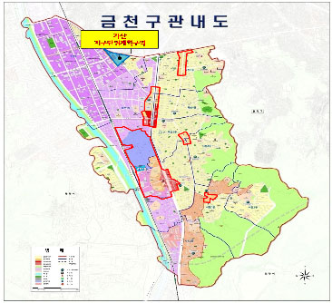 금천구관내도 - 가산지구단위계획 이미지