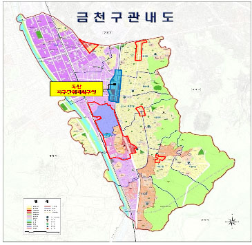 금천구관내도 -독산지구단위계획